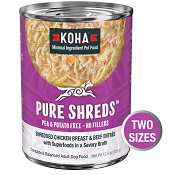 Koha Canned Dog Food - Pure Shreds Chicken & Beef